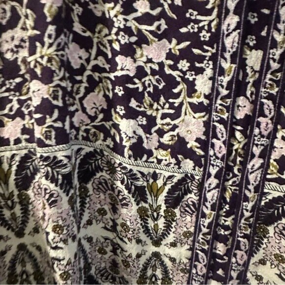 Rebecca Taylor Purple Floral Paisley Sleeveless Blouse Size 8 Romantic Coquette - Picture 4 of 8